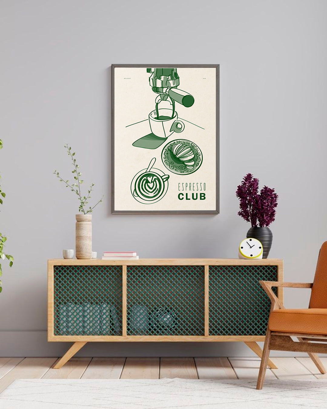 Cuadro Decorativo Espresso Club by Beluulet Marco Natural