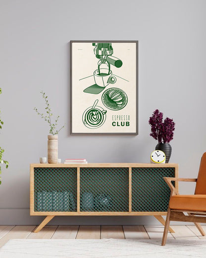 Cuadro Decorativo Espresso Club by Beluulet Marco Natural