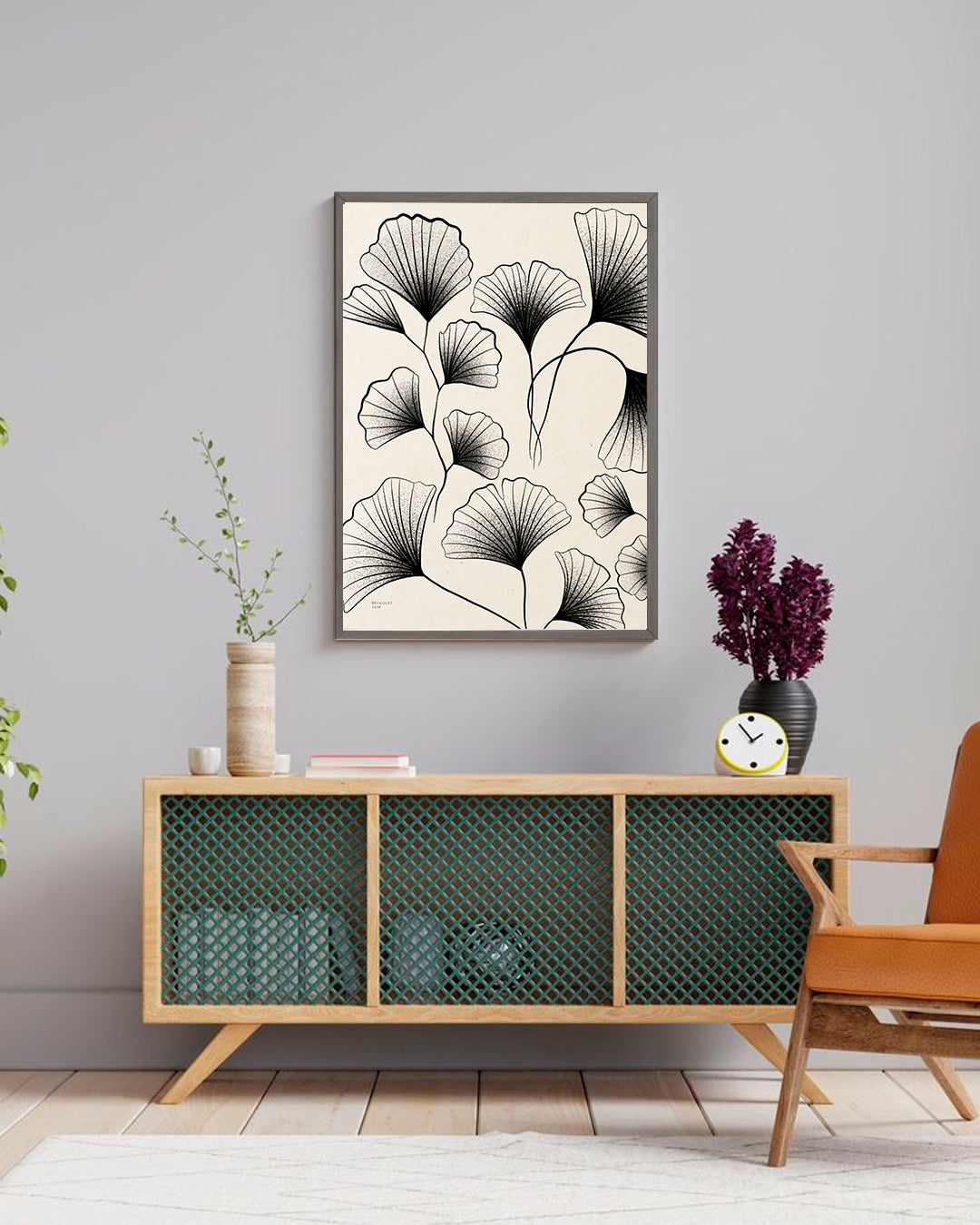 Cuadro Decorativo Botanico by Beluulet Marco Natural