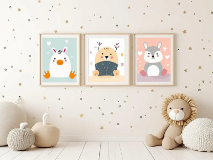 Cuadros Infantiles Oso Gris