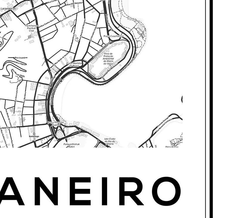 Cuadro Decorativo Maps Rio de Janeiro