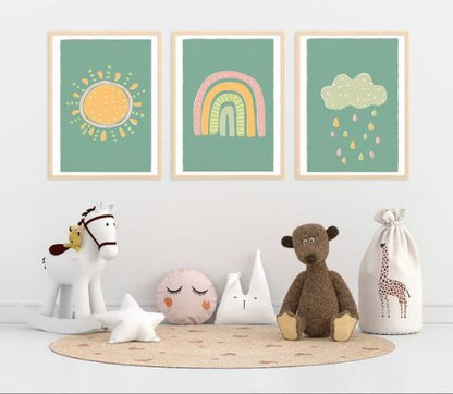 Set x3 Cuadros decorativos infantiles