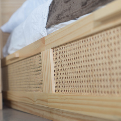 Cama Canagge con Ratán - Tree House Deco