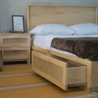 Cama Canagge con Ratán - Tree House Deco
