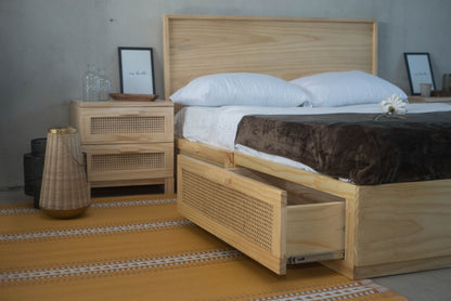 Cama Canagge con Ratán - Tree House Deco