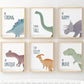 Set x6 Cuadros decorativos infantiles Dinofrases
