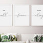 Set x3 Cuadros Decorativos Frases, "You will forever be my always"