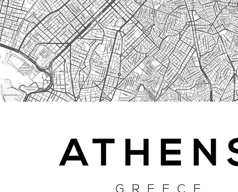 Cuadro Decorativo Maps , Athens