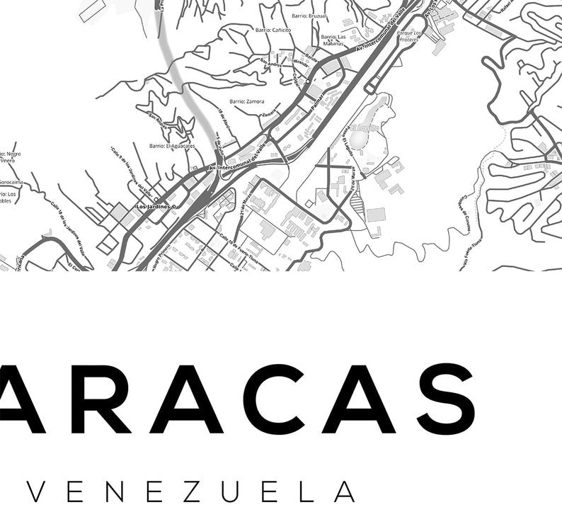 Cuadro Decorativo Maps , Caracas