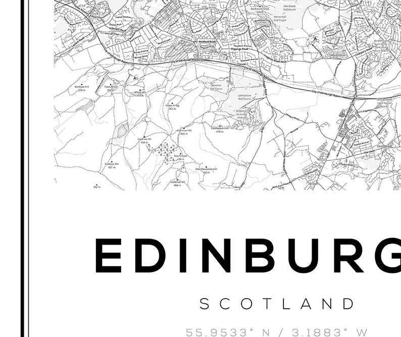 Cuadro Decorativo Maps , Edinburgh