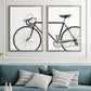 Set x2 Cuadros Decorativos Bicicleta, Blanco y Negro