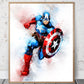 Cuadro Decorativo Infantil , Capitán América Animado