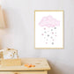 Cuadro Decorativo Infantil , Nube con lluvia de estrellas