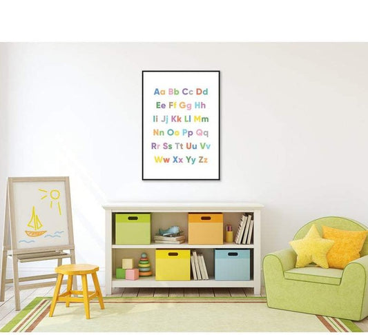 Cuadro Decorativo Infantil , Abecedario en color