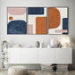 Set x3 Cuadros Decorativos Abstracto, Azul y Naranja