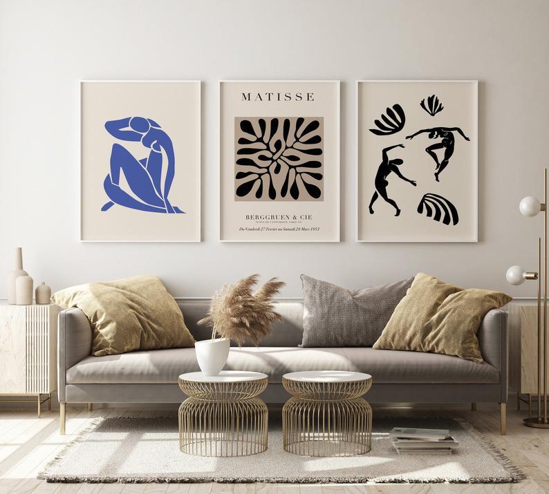 Set x3 Cuadros Decorativos de Matisse