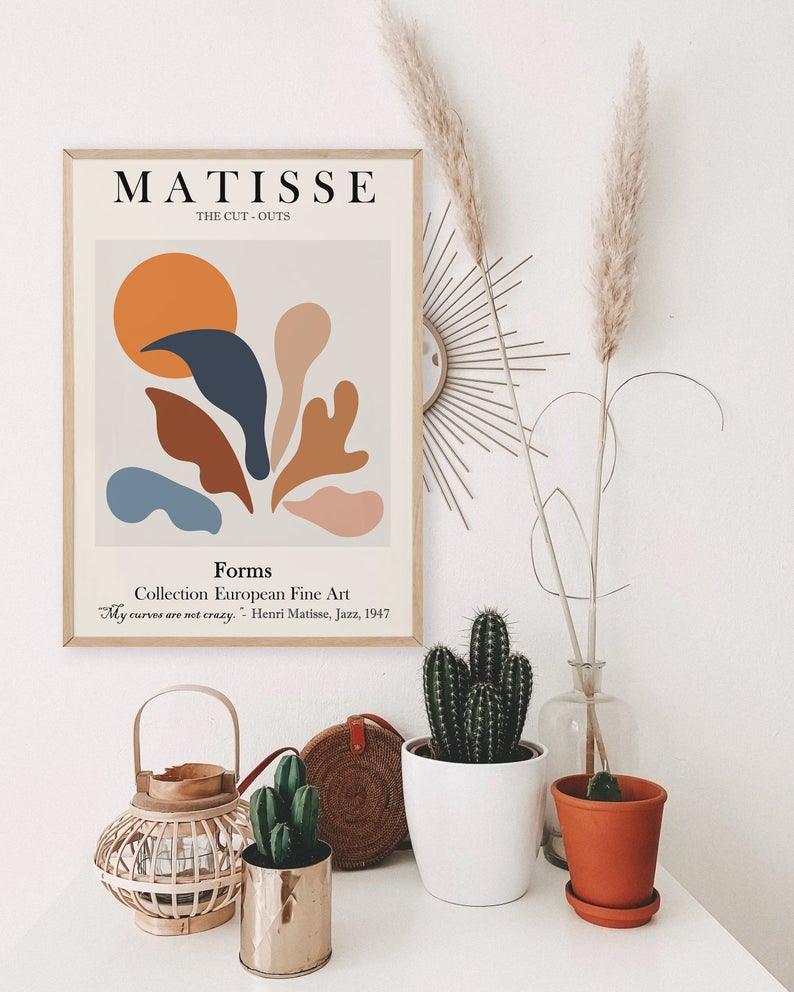 Cuadro Decorativo de Matisse / The Cut - Outs - Tree House Deco