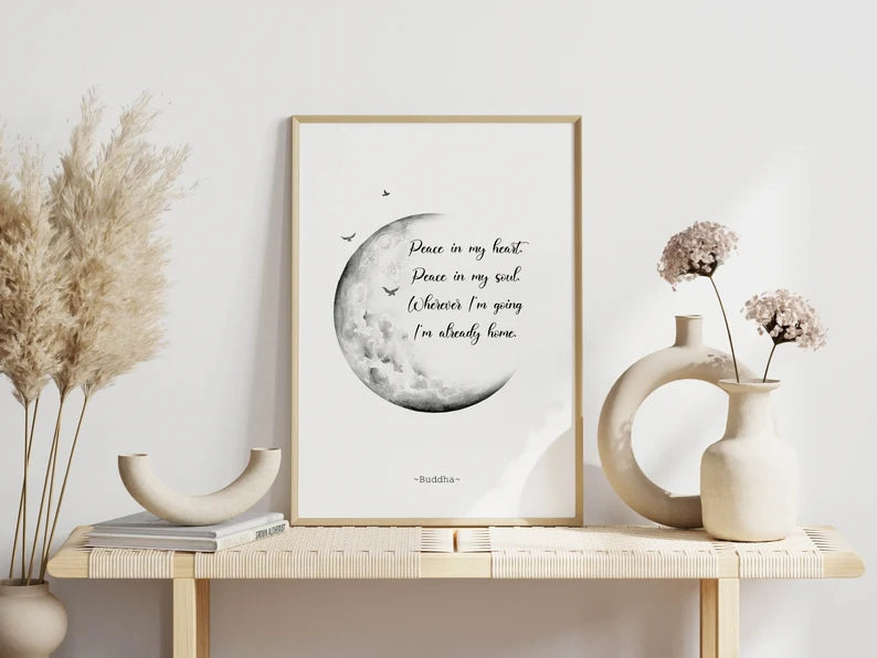 Cuadro Decorativo Luna, Frase