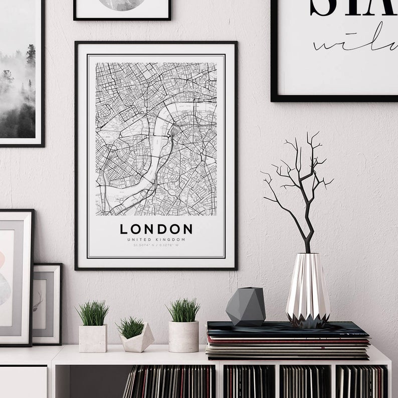Cuadro Decorativo Maps , London - Tree House Deco