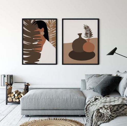 Set x2 Cuadros Decorativos Abstracto, Mujer, Orígenes